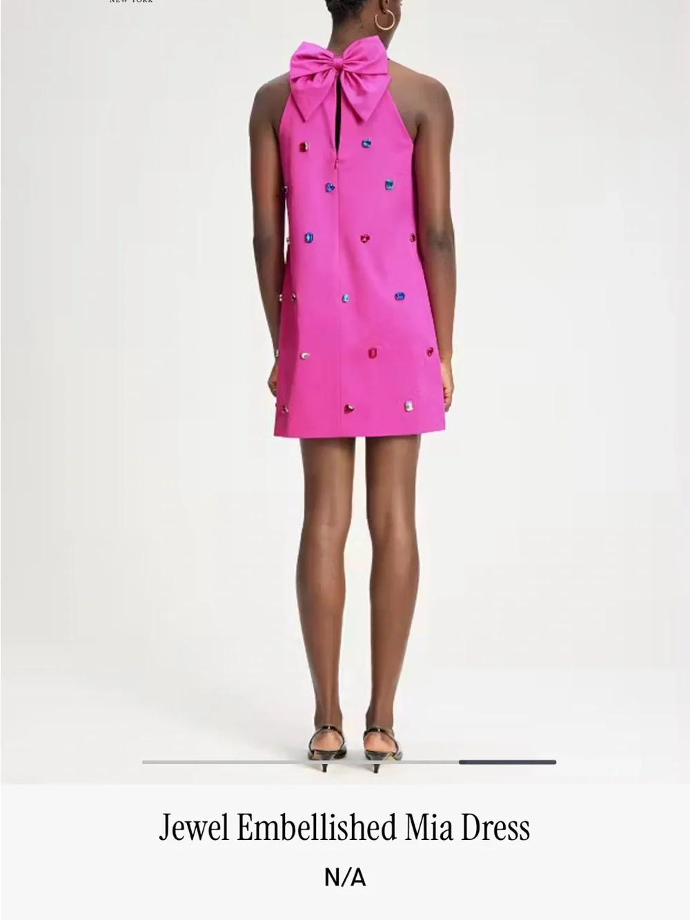 kate spade Hot Pink Jewel-Embellished Mini Dress - Picture 3 of 5